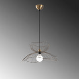 Lampada a sospensione in metallo color bronzo Twilight