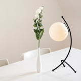 Tafellampen - Tafellamp Zwart Wit Glas Nightstrike - Dimehouse