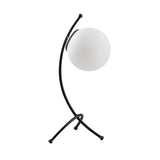 Tafellampen - Tafellamp Zwart Wit Glas Nightstrike - Dimehouse