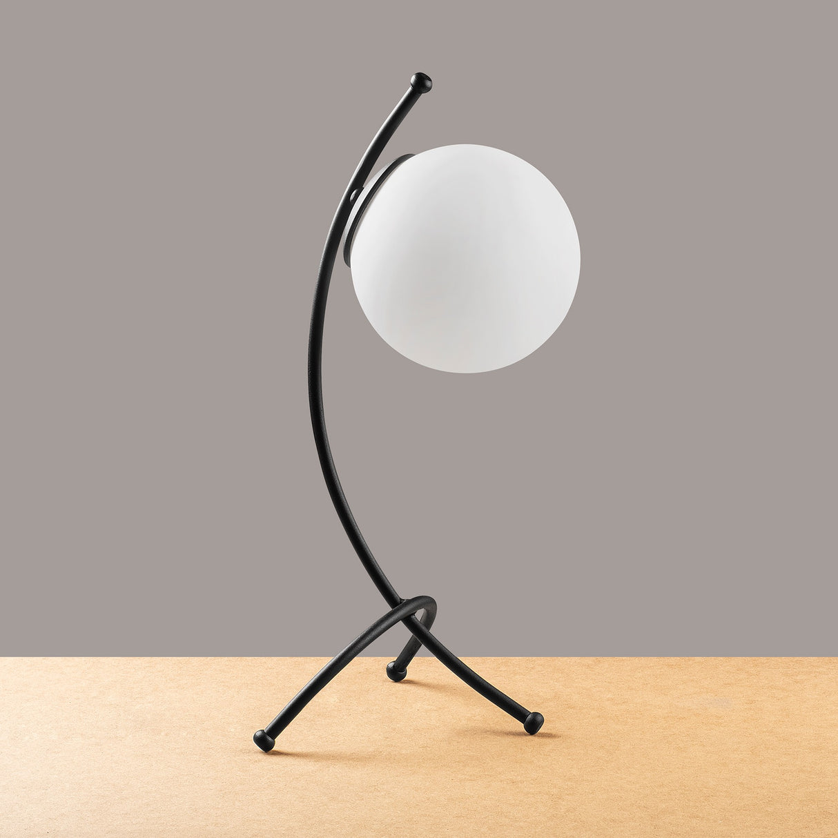 Tafellampen - Tafellamp Zwart Wit Glas Nightstrike - Dimehouse