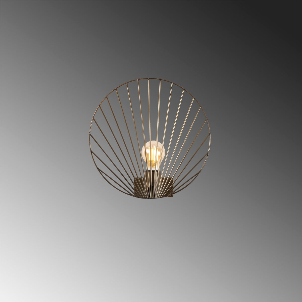 Lampada da parete in metallo color bronzo Arbor