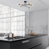 Lampada da soffitto in metallo nero Jade