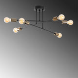 Lampada da soffitto in metallo nero Jade