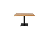 Tavolo da pranzo Tavolo da bistrot Rettangolare Dimehouse Marrone LxPxH 126x76x7 Legno di mango Vista frontale della foto bianca