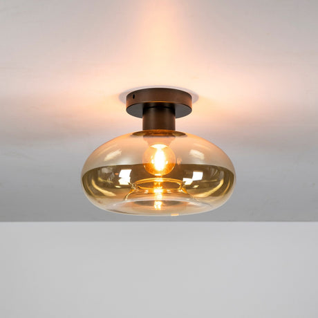 Plafondlampen - Plafondlamp Sola 1 - lichts Amber glas 27 cm - Dimehouse