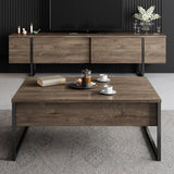 TV Meubels - TV Meubel Luxe Walnoot Zwart Melamine 180x50x30 cm - Dimehouse
