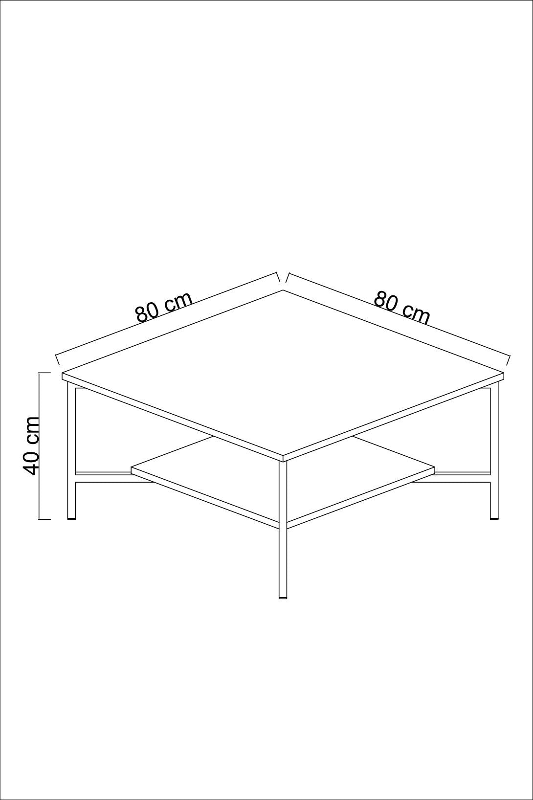 Set di mobili Noce-Nero - Linea Cromata - Tavolino + Mobile TV