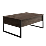 Meubelsets - Meubelset Walnoot Luxe - Salontafel + TV Meubel - Zwart Frame - Dimehouse
