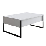 Meubelsets - Meubelset Wit Luxe - Salontafel + TV Meubel - Zwart Frame - Dimehouse