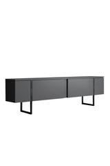 Set di mobili Antracite Luxury - Tavolino + Mobile TV + Credenza - Struttura nera