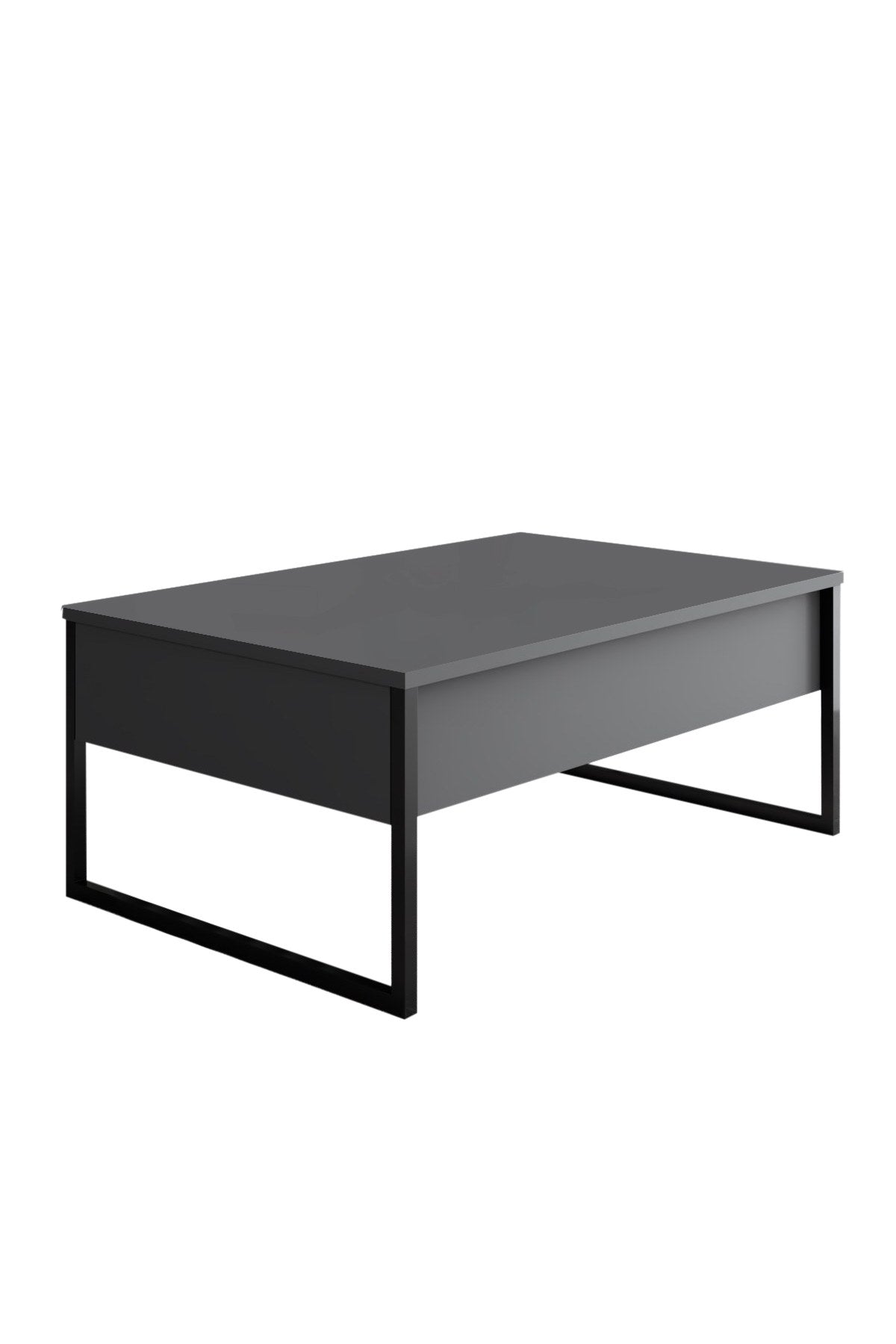 Set di mobili Antracite Luxury - Tavolino + Mobile TV + Credenza - Struttura nera