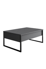 Set di mobili Antracite Luxury - Tavolino + Mobile TV + Credenza - Struttura nera