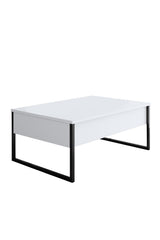 Meubelsets - Meubelset Wit Luxe - Salontafel + TV Meubel + Dressoir - Zwart Frame - Dimehouse