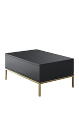 Meubelsets - Meubelset Antraciet Lord - Salontafel + TV Meubel + Dressoir - Gouden Frame - Dimehouse