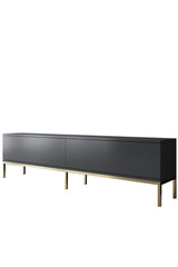 Meubelsets - Meubelset Antraciet Lord - Salontafel + TV Meubel + Dressoir - Gouden Frame - Dimehouse