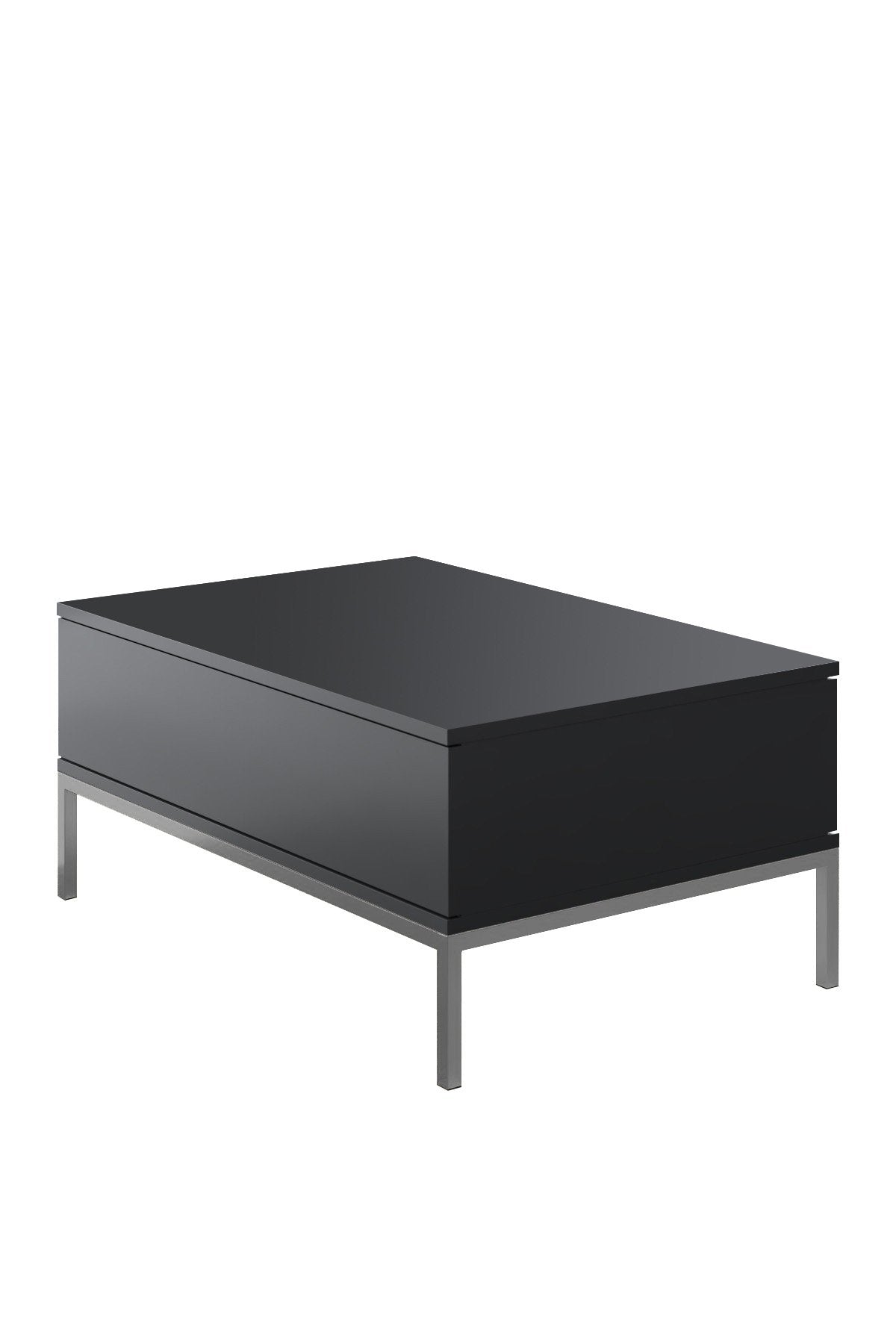 Set di mobili Lord Antracite - Tavolino + Mobile TV + Credenza - Struttura argento