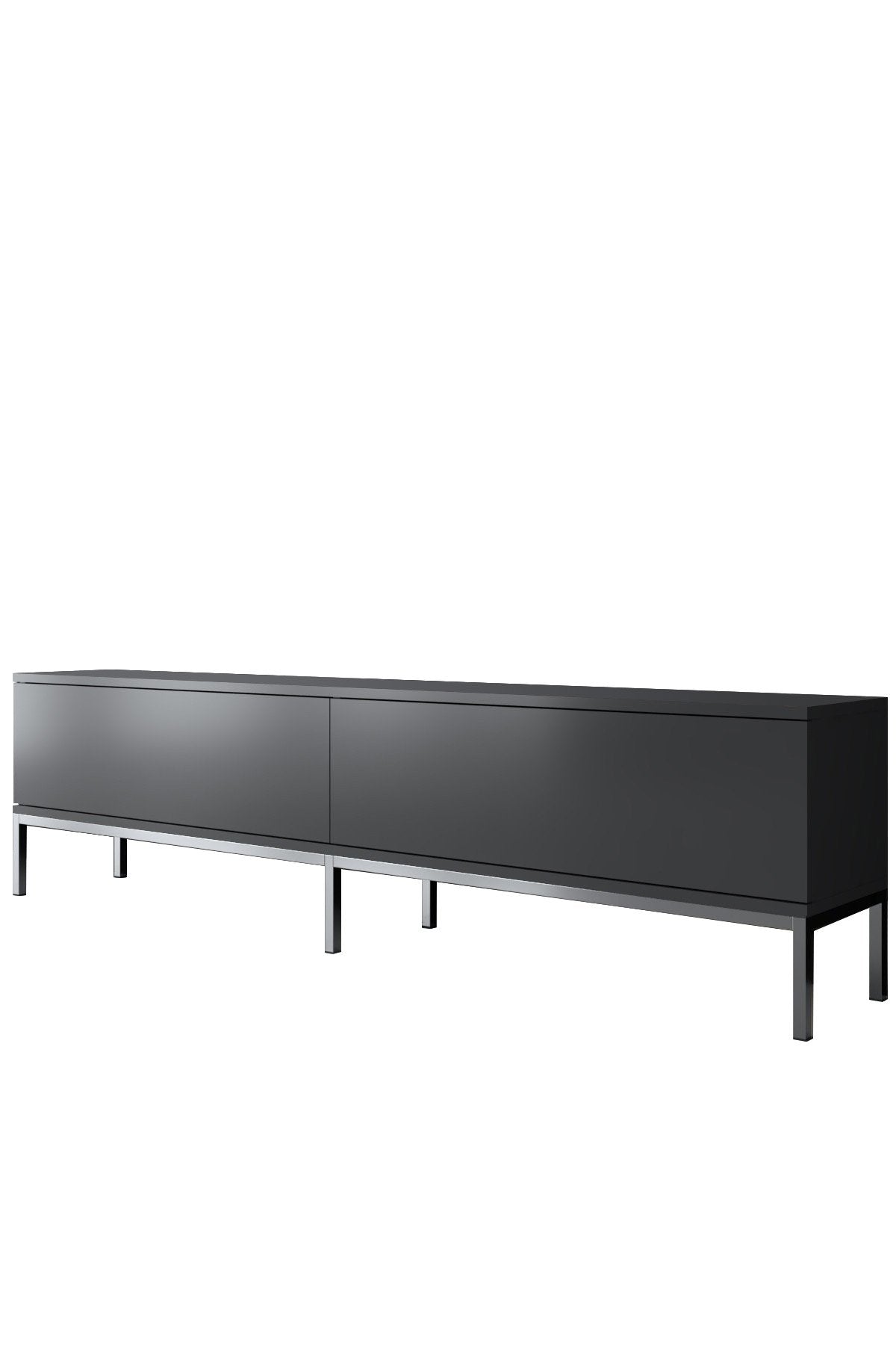 Set di mobili Lord Antracite - Tavolino + Mobile TV + Credenza - Struttura argento