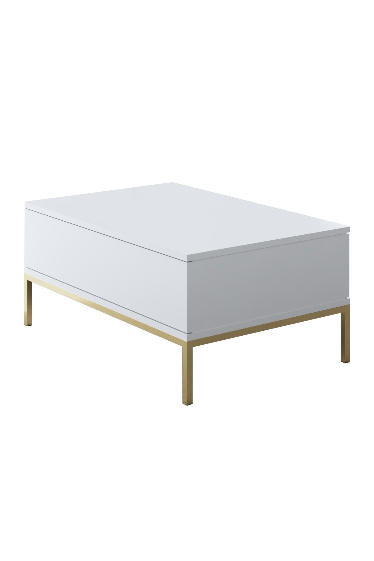 Set di mobili White Lord - Tavolino + Mobile TV + Credenza - Cornice dorata