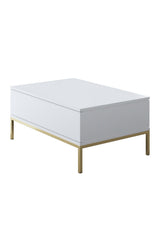 Set di mobili White Lord - Tavolino + Mobile TV + Credenza - Cornice dorata