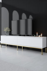 Set di mobili White Lord - Tavolino + Mobile TV + Credenza - Cornice dorata