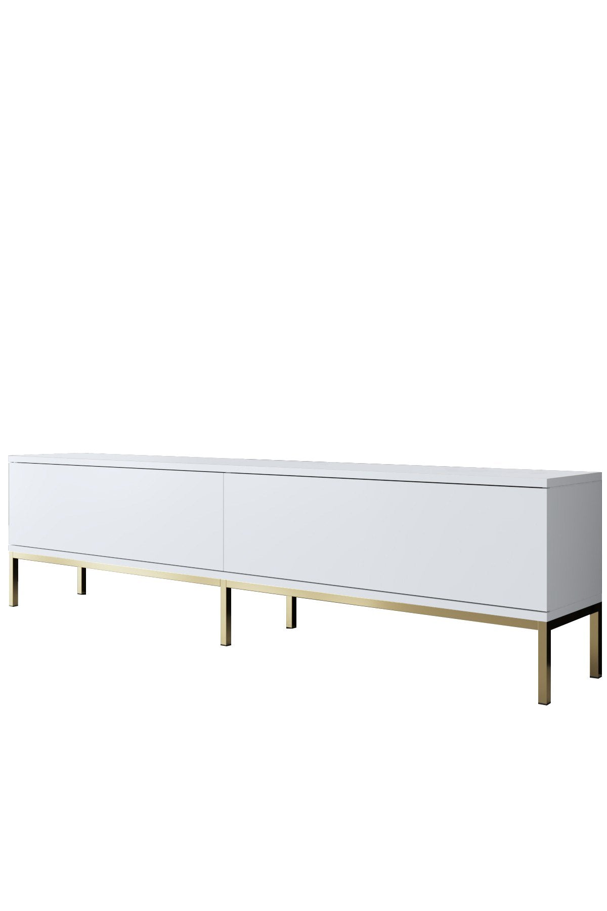 Set di mobili White Lord - Tavolino + Mobile TV + Credenza - Cornice dorata