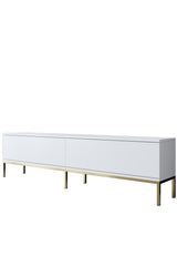 Set di mobili White Lord - Tavolino + Mobile TV + Credenza - Cornice dorata