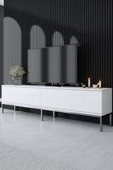 Meubelsets - Meubelset Wit Lord - Salontafel + TV Meubel + Dressoir - Zilver Frame - Dimehouse
