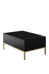 Set di mobili Black Lord - Tavolino + Mobile TV + Credenza - Cornice dorata