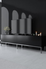 Set di mobili Black Lord - Tavolino + Mobile TV + Credenza - Struttura argento
