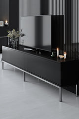 Set di mobili Black Lord - Tavolino + Mobile TV + Credenza - Struttura argento