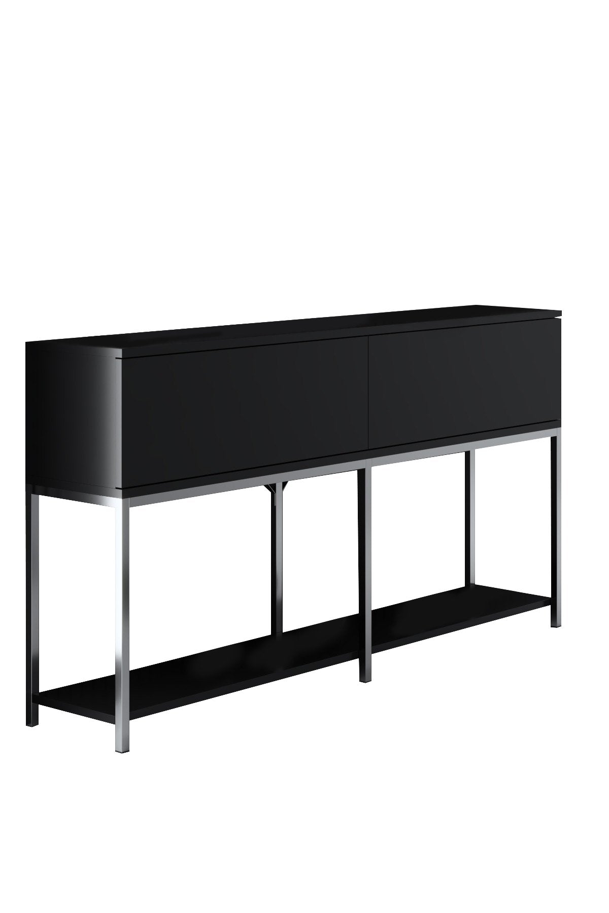 Set di mobili Black Lord - Tavolino + Mobile TV + Credenza - Struttura argento