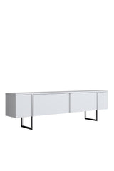 Set di mobili White Luxury - Tavolino + Mobile TV + Cassettiera Luxury - Cornice Argento