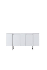Set di mobili White Luxury - Tavolino + Mobile TV + Cassettiera Luxury - Cornice Argento