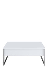 Set di mobili White Luxury - Tavolino + Mobile TV + Cassettiera Luxury - Cornice Argento