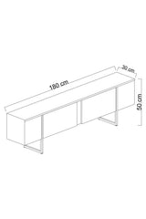 Meubelsets - Meubelset Travertin Luxe - Salontafel + TV Meubel + Dressoir Luxe - Gouden Frame - Dimehouse
