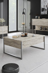 Meubelsets - Meubelset Travertin Luxe - Salontafel + TV Meubel + Dressoir - Zilver Frame - Dimehouse