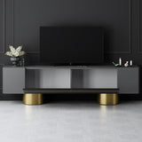 TV Meubels - TV Meubel Antraciet Bohem 180x50x30 - Gouden Frame - Dimehouse