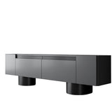 TV Meubels - TV Meubel Antraciet Bohem 180x50x30 - Zwart Frame - Dimehouse