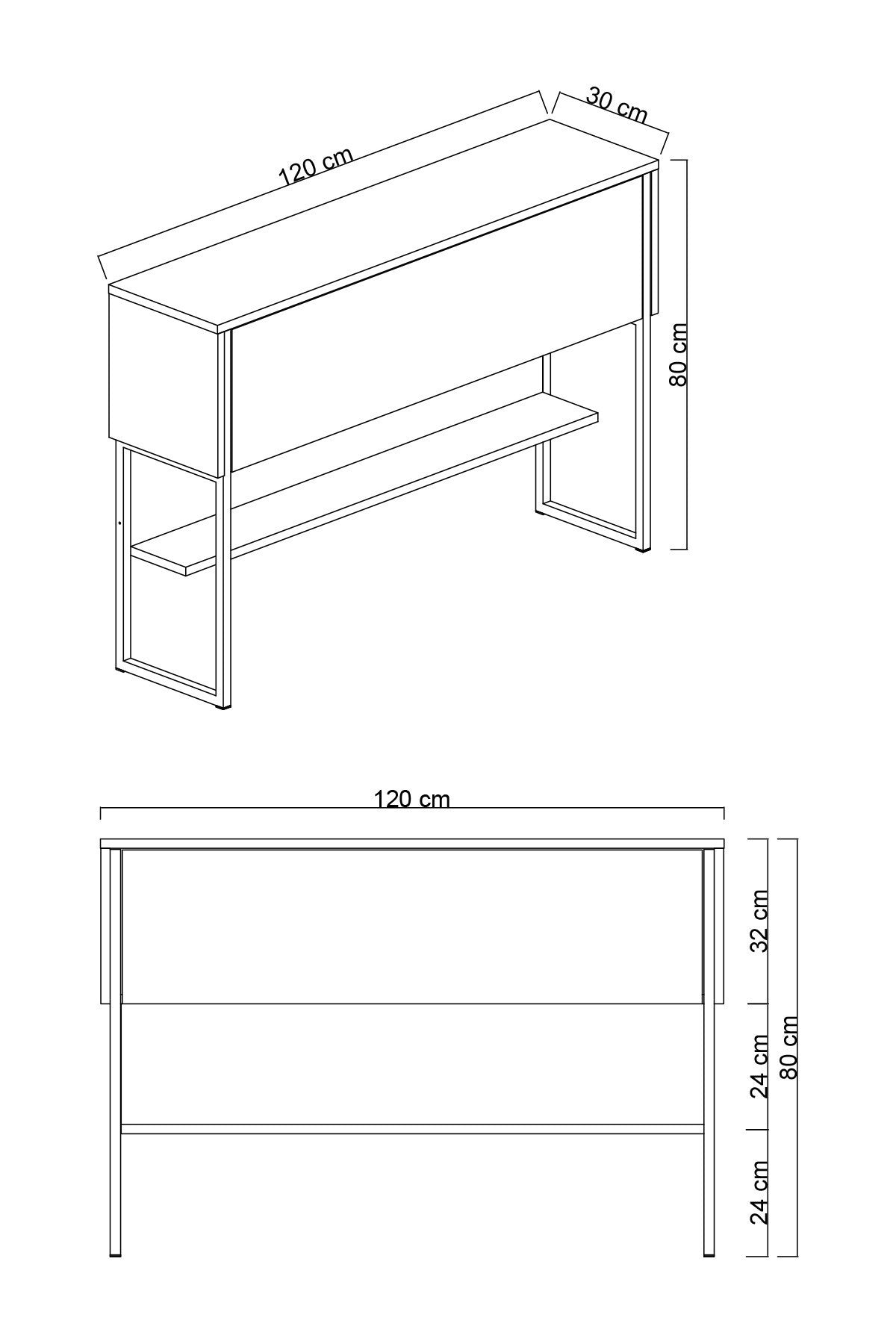 Credenza Moderna Bianca Luxury 120x80x30 - Cornice Argento - Un Vano