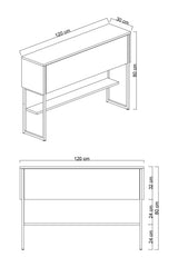 Credenza Moderna Bianca Luxury 120x80x30 - Cornice Argento - Un Vano
