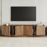 Mobile TV Lowen in effetto rovere da 180 cm in pino atlantico e melaminico antracite