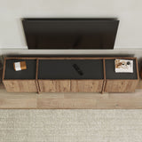 Mobile TV Lowen in effetto rovere da 180 cm in pino atlantico e melaminico antracite