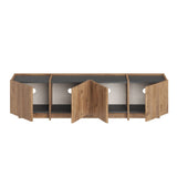 Mobile TV Lowen in effetto rovere da 180 cm in pino atlantico e melaminico antracite