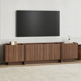 Mobile TV Lowen in noce Milano 180 cm Pannello in legno composito rivestito melaminico
