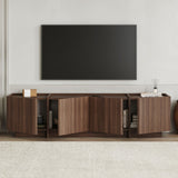 Mobile TV Lowen in noce Milano 180 cm Pannello in legno composito rivestito melaminico