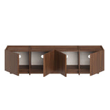 Mobile TV Lowen in noce Milano 180 cm Pannello in legno composito rivestito melaminico