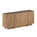 Tavolino Dorma effetto rovere 180 cm Pino Atlantico e legno rivestito melaminico antracite