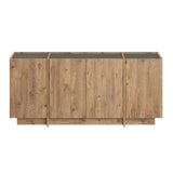 Tavolino Dorma effetto rovere 180 cm Pino Atlantico e legno rivestito melaminico antracite