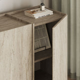 Consolle Dorma effetto travertino 180 cm Legno rivestito melaminico