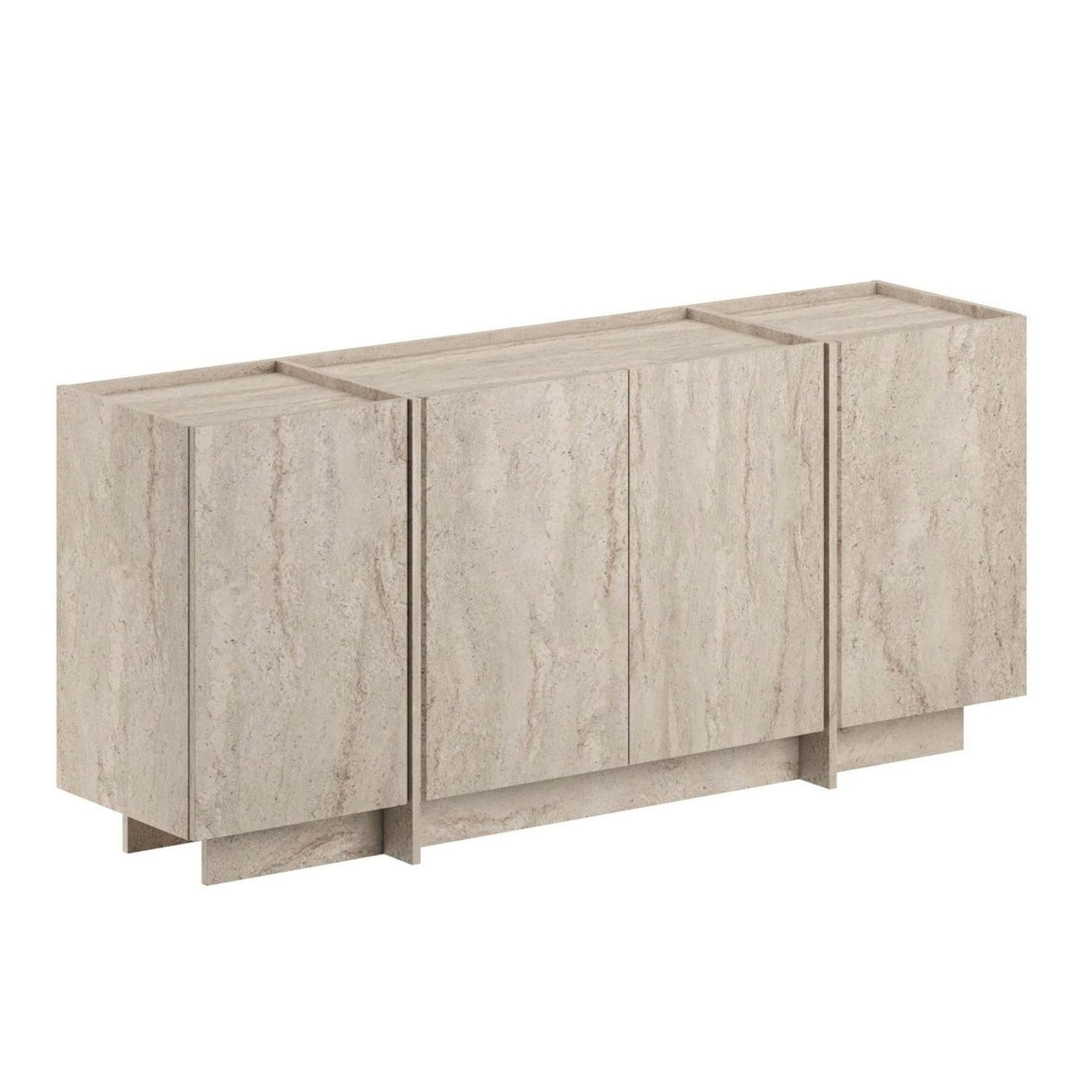 Consolle Dorma effetto travertino 180 cm Legno rivestito melaminico